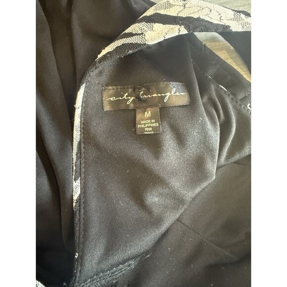 Vintage Y2K 90s City Triangles Mini Tiered Dress Size M Zebra Mob Wife Gala HOCO - Picture 8 of 10